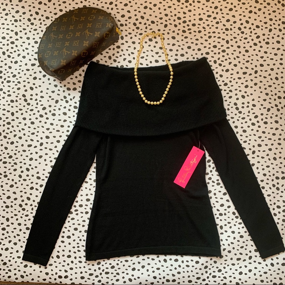 Lilly Pulitzer Black Christian Sweater (Cashmere)